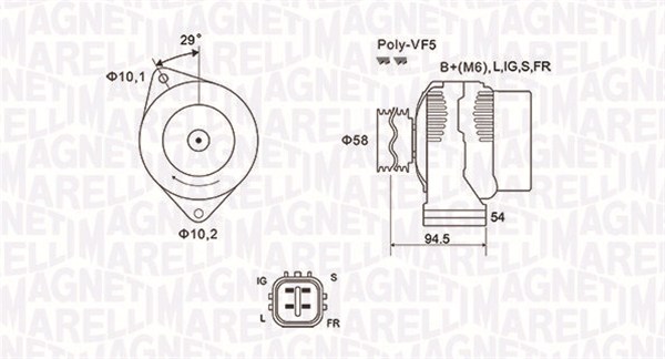 Alternatore - 063731721010 MAGNETI MARELLI