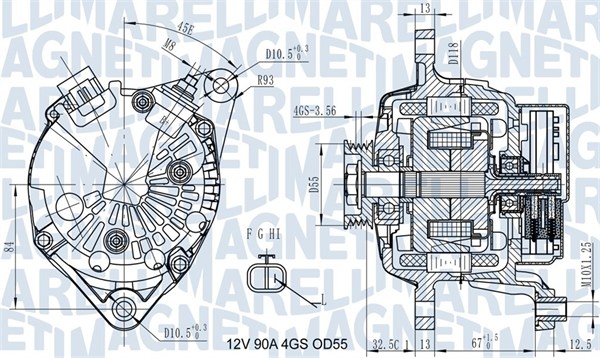 Alternatore - 063731725010 MAGNETI MARELLI