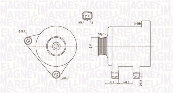 Alternatore - 063731741010 MAGNETI MARELLI