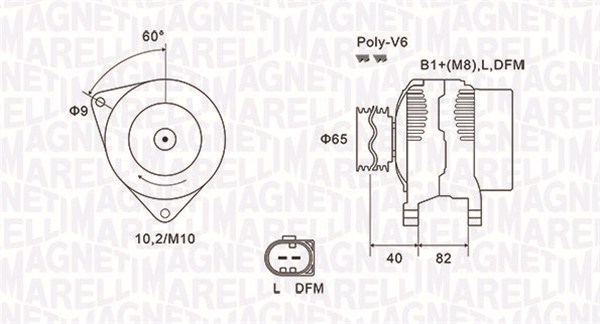 Alternator - 063731746010 MAGNETI MARELLI