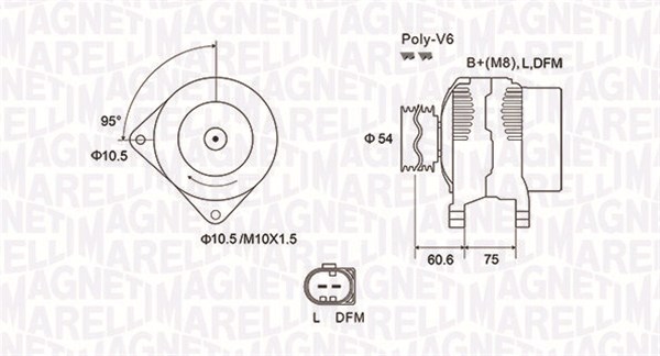 Alternatore - 063731757010 MAGNETI MARELLI