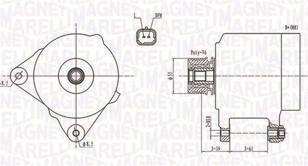 Alternator - 063731762010 MAGNETI MARELLI