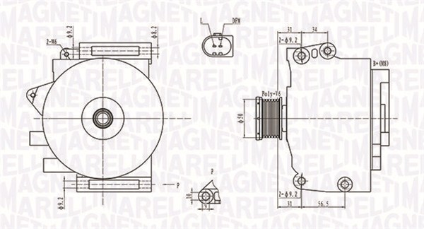 Generator - 063731764010 MAGNETI MARELLI