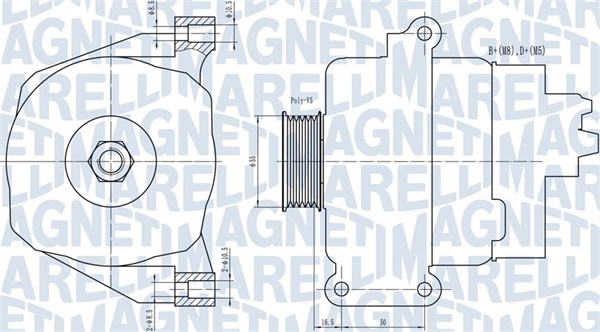 Alternator - 063731766010 MAGNETI MARELLI