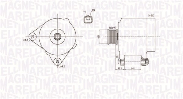 Alternatore - 063731768010 MAGNETI MARELLI