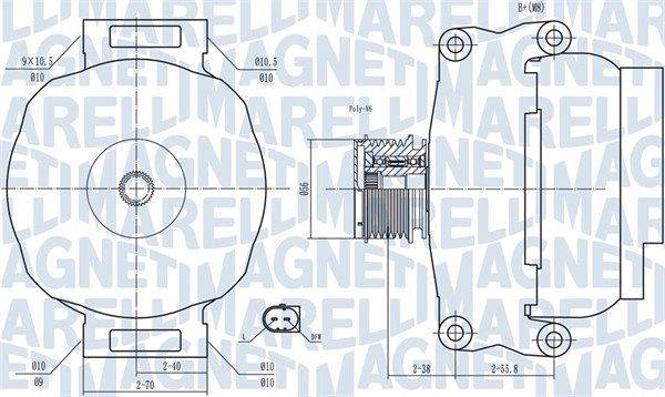 Alternator - 063731769010 MAGNETI MARELLI