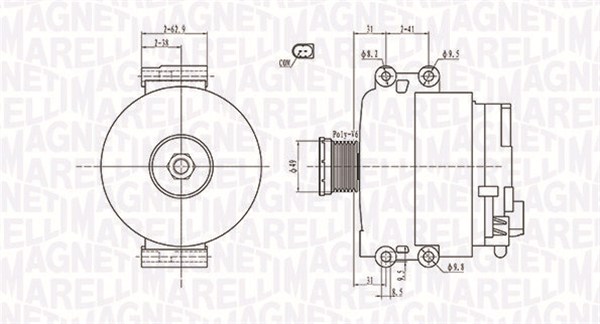 Alternator - 063731774010 MAGNETI MARELLI