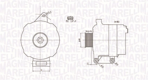 Alternator - 063731780010 MAGNETI MARELLI