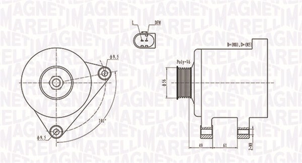 Alternator - 063731782010 MAGNETI MARELLI