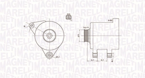 Alternator - 063731789010 MAGNETI MARELLI
