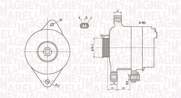 Alternator - 063731793010 MAGNETI MARELLI