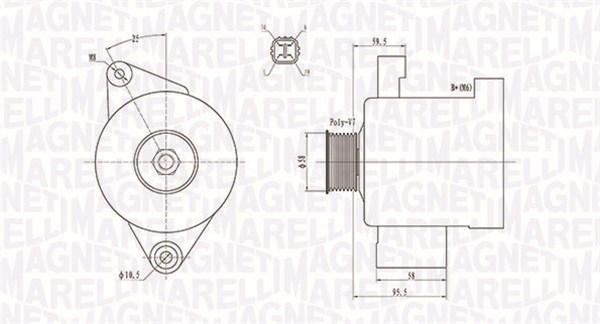 Alternatore - 063731796010 MAGNETI MARELLI