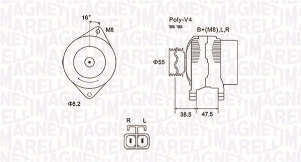 Alternatore - 063731798010 MAGNETI MARELLI