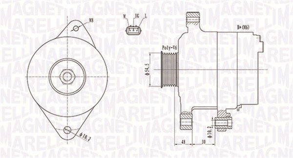 Alternatore - 063731800010 MAGNETI MARELLI