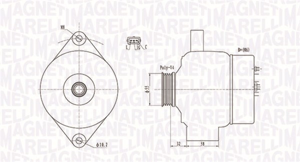 kintamosios srovės generatorius - 063731803010 MAGNETI MARELLI
