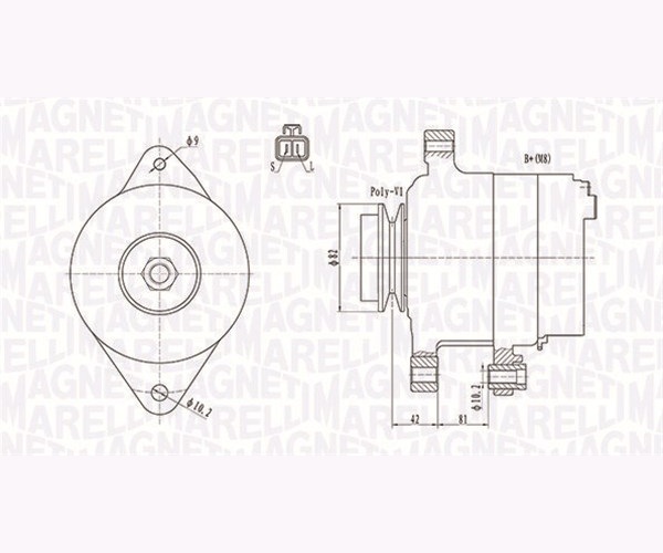 Alternator - 063731806010 MAGNETI MARELLI