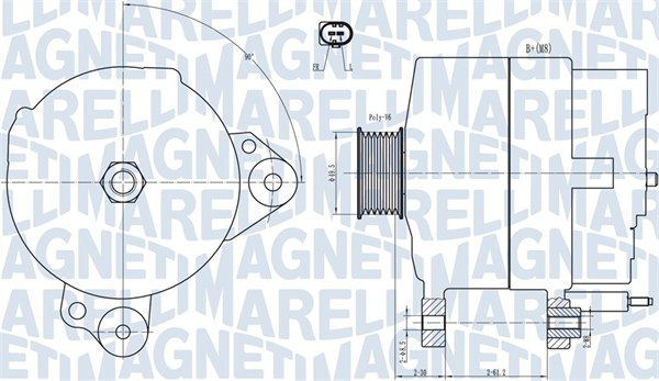 Alternatore - 063731817010 MAGNETI MARELLI