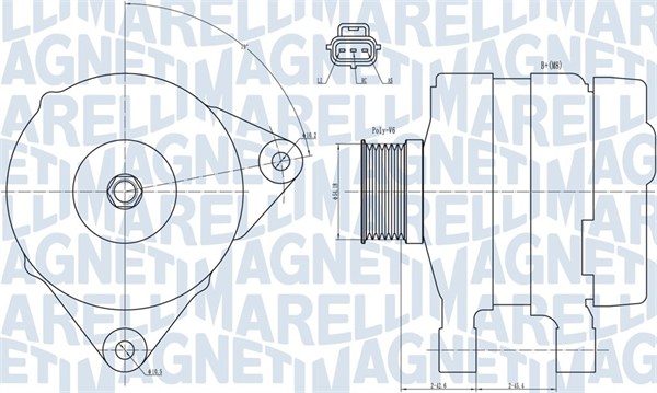 Alternator - 063731834010 MAGNETI MARELLI