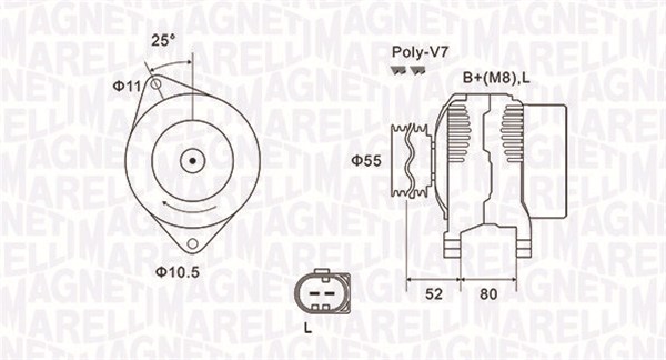Generator - 063731837010 MAGNETI MARELLI