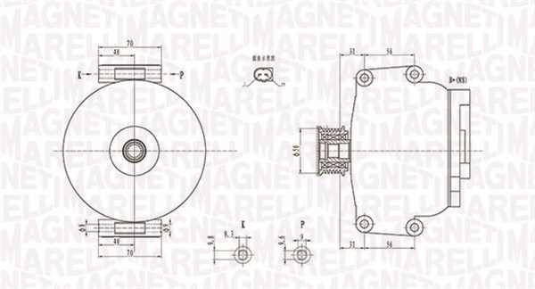 Alternator - 063731846010 MAGNETI MARELLI