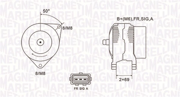 Alternatore - 063731857010 MAGNETI MARELLI