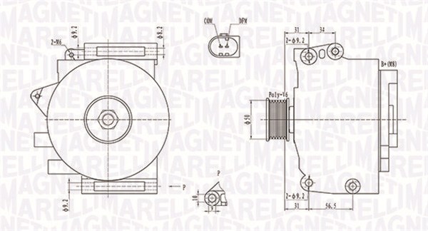 Alternator - 063731859010 MAGNETI MARELLI