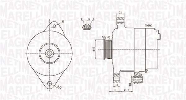 Alternator - 063731892010 MAGNETI MARELLI