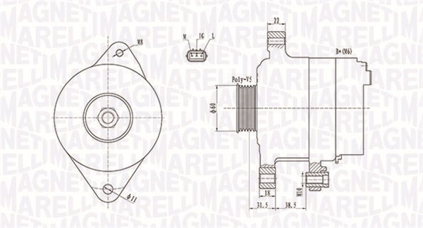 Generator - 063731893010 MAGNETI MARELLI
