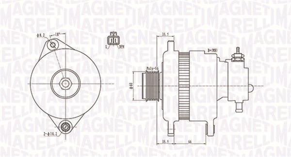 Alternator - 063731900010 MAGNETI MARELLI