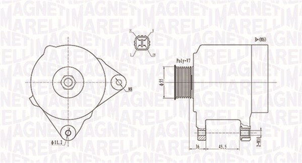 Alternator - 063731907010 MAGNETI MARELLI