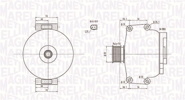 kintamosios srovės generatorius - 063731908010 MAGNETI MARELLI
