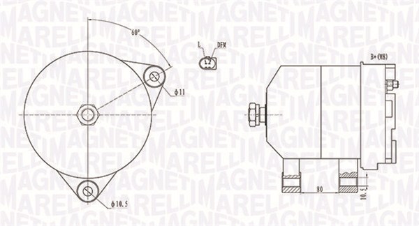 Generator - 063731913010 MAGNETI MARELLI