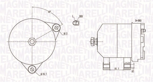 Alternator - 063731915010 MAGNETI MARELLI