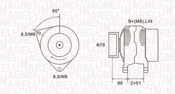 Alternatore - 063731919010 MAGNETI MARELLI