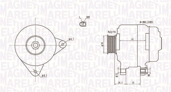 Alternator - 063731921010 MAGNETI MARELLI