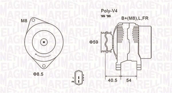 Alternatore - 063731927010 MAGNETI MARELLI