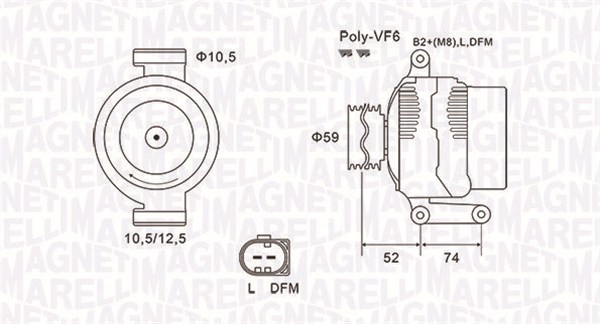 Alternatore - 063731928010 MAGNETI MARELLI