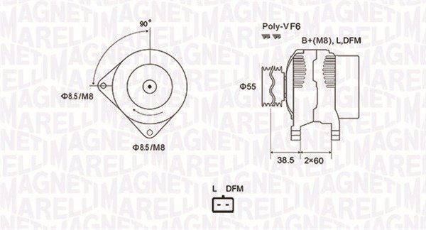 Alternator - 063731933010 MAGNETI MARELLI