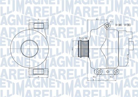 Alternator - 063731934010 MAGNETI MARELLI