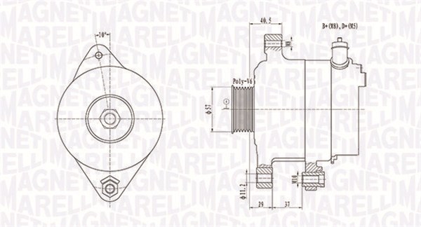 Alternatore - 063731949010 MAGNETI MARELLI