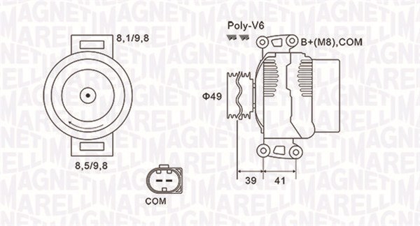 Alternatore - 063731953010 MAGNETI MARELLI