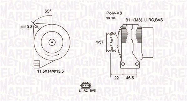 Alternatore - 063731958010 MAGNETI MARELLI