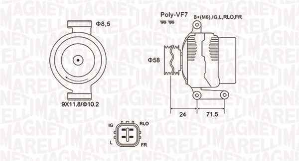 Generator - 063732029010 MAGNETI MARELLI