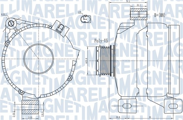 Alternator - 063731967010 MAGNETI MARELLI