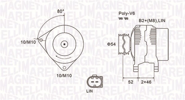 Alternator - 063731970010 MAGNETI MARELLI