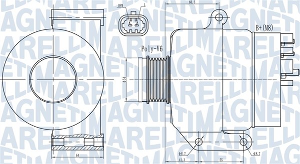 Alternator - 063731987010 MAGNETI MARELLI