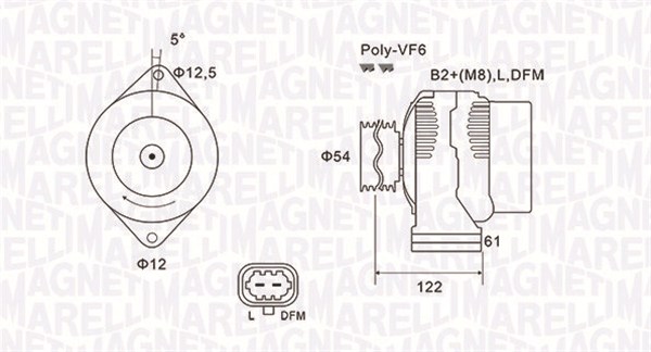 kintamosios srovės generatorius - 063731994010 MAGNETI MARELLI