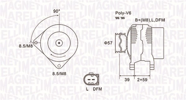 Alternatore - 063732002010 MAGNETI MARELLI