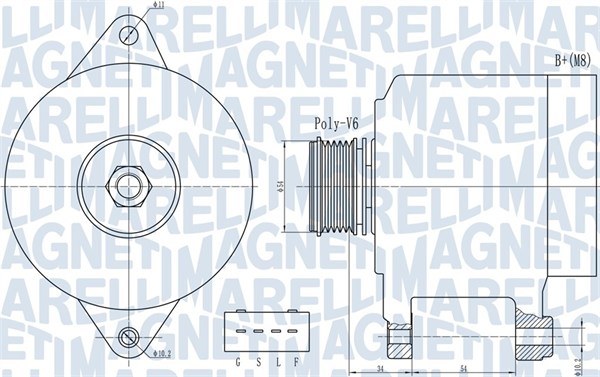 Alternator - 063732013010 MAGNETI MARELLI