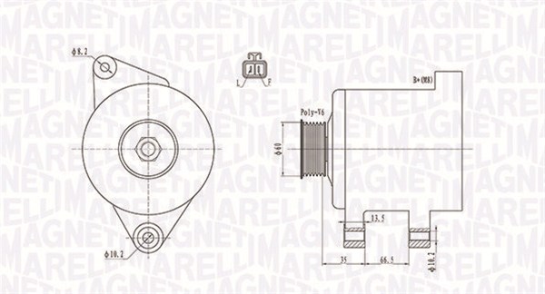 Alternator - 063732017010 MAGNETI MARELLI